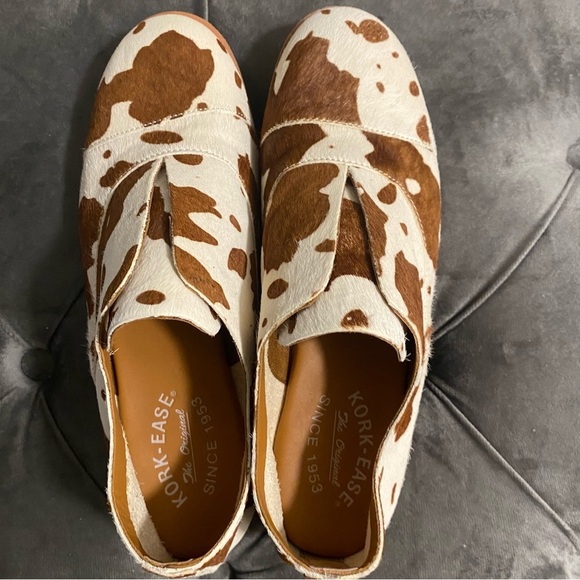 New W/Out Box Korkease Womens Nottingham Flat Cow Print - Size 7.5M - Picture 2 of 9